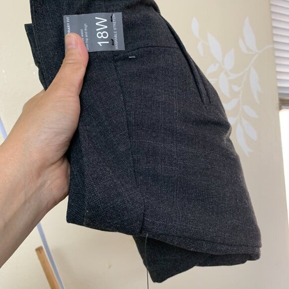 Amanda+Chelsea Womens Low Rise Plus Size Dress Pants Trousers Sz 18W in Charcoal - Picture 13 of 13